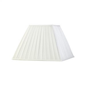 Diyas ILS20234 Leela Square Pleated Fabric Shade White 175/350mm x 250mm