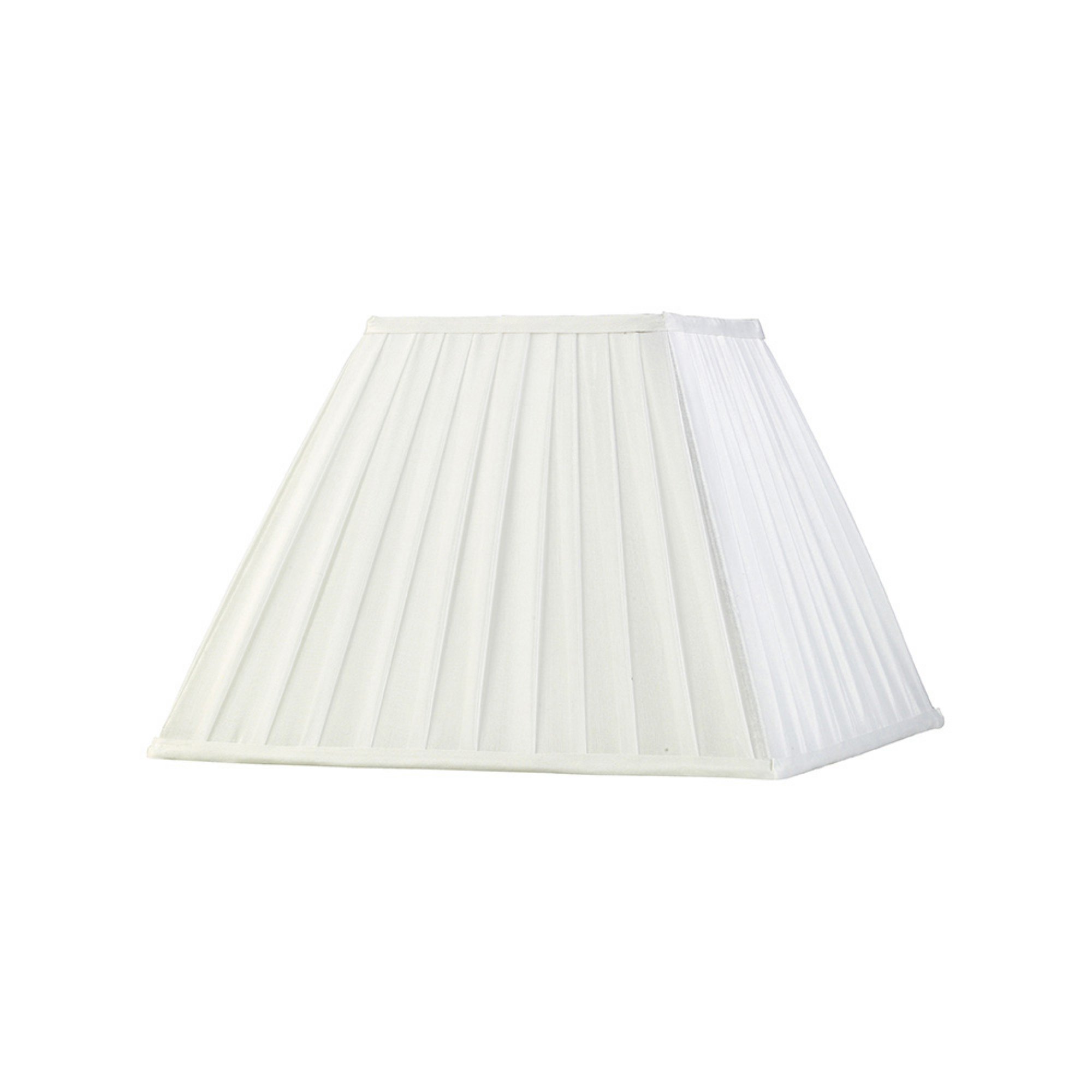 Diyas ILS20234 Leela Square Pleated Fabric Shade White 175/350mm x ...
