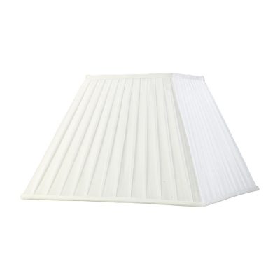 Diyas ILS20235 Leela Square Pleated Fabric Shade White 200/400mm x 275mm